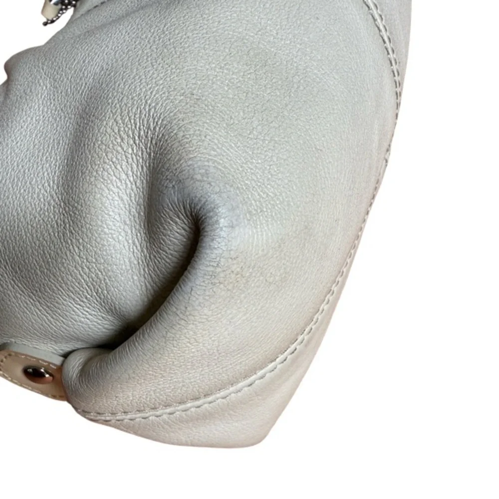 Coach Cream Crossbody Bag with Logo Tag